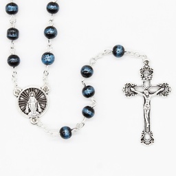 Graceful Glass Catholic Rosary - Mama Mary Miraculous, Divine Mercy - Artesano