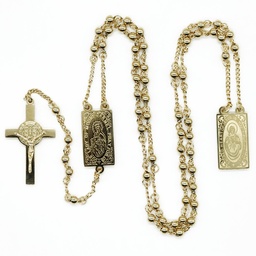 Holy Stainless Steel Catholic Rosary - Sacred Heart/Mount Carmel - Artesano