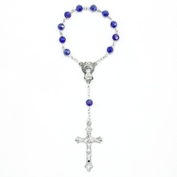 Miraculous Crystal Catholic Auto Rosary - Mama Mary Miraculous - Artesano