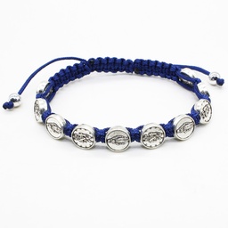 Graceful Macrame Cord Catholic Decade Bracelet - Mama Mary Miraculous - Artesano